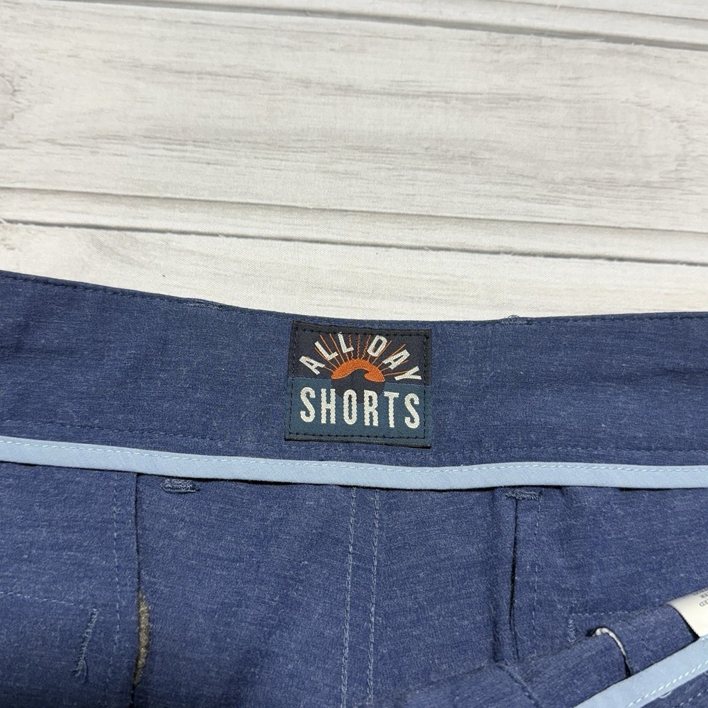 Faherty Shorts Mens 33 Blue Casual All Day Drawstring 8.5" Preppy Performance - Picture 4 of 8